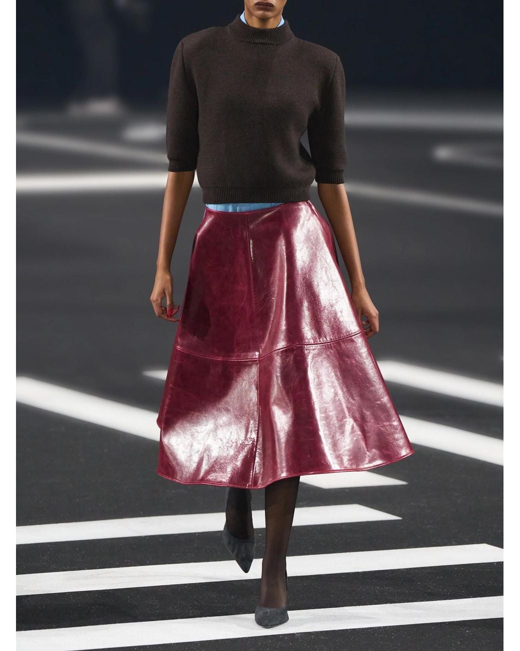 Willy Chavarria Gray Chavela Cropped Wool Sweater