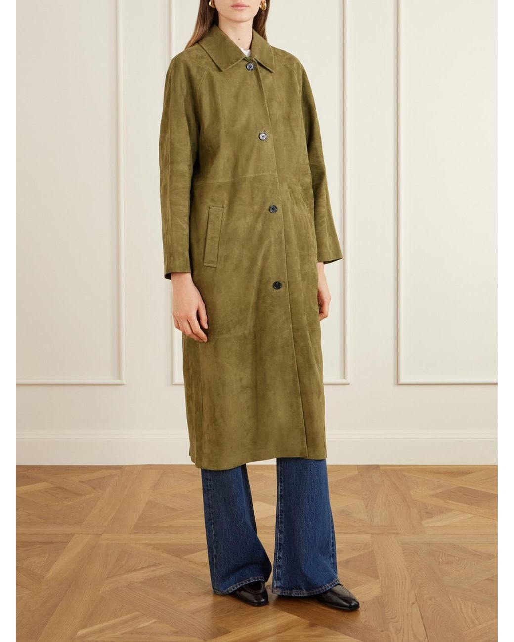 Arma Green Judy Suede Coat