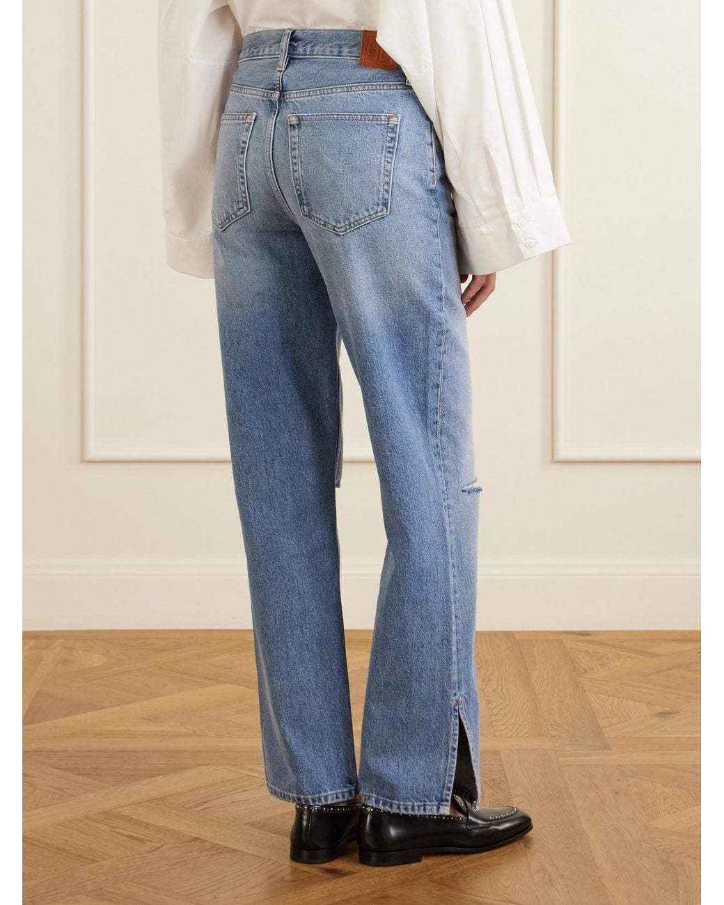 Anine Bing Blue Roy Straight-Leg Jeans