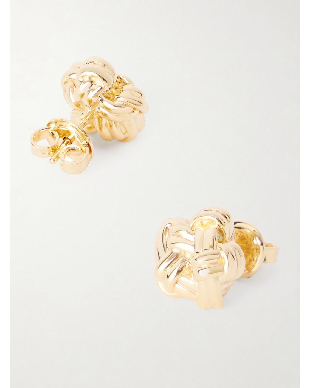 Bottega Veneta Metallic 14-Karat-Plated Sterling Earrings