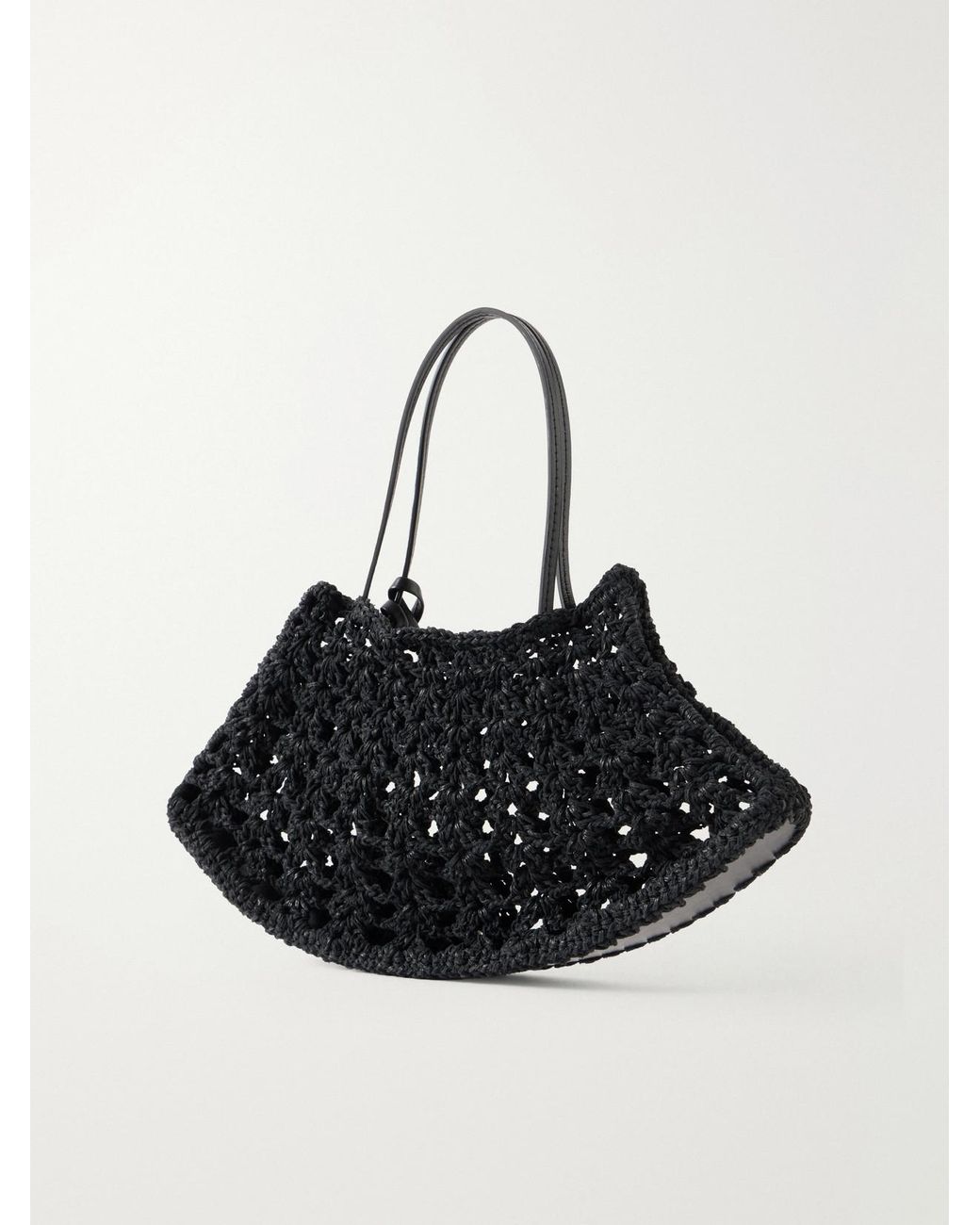 Magda Butrym Black Maya Crocheted Leather Top-Handle Bag