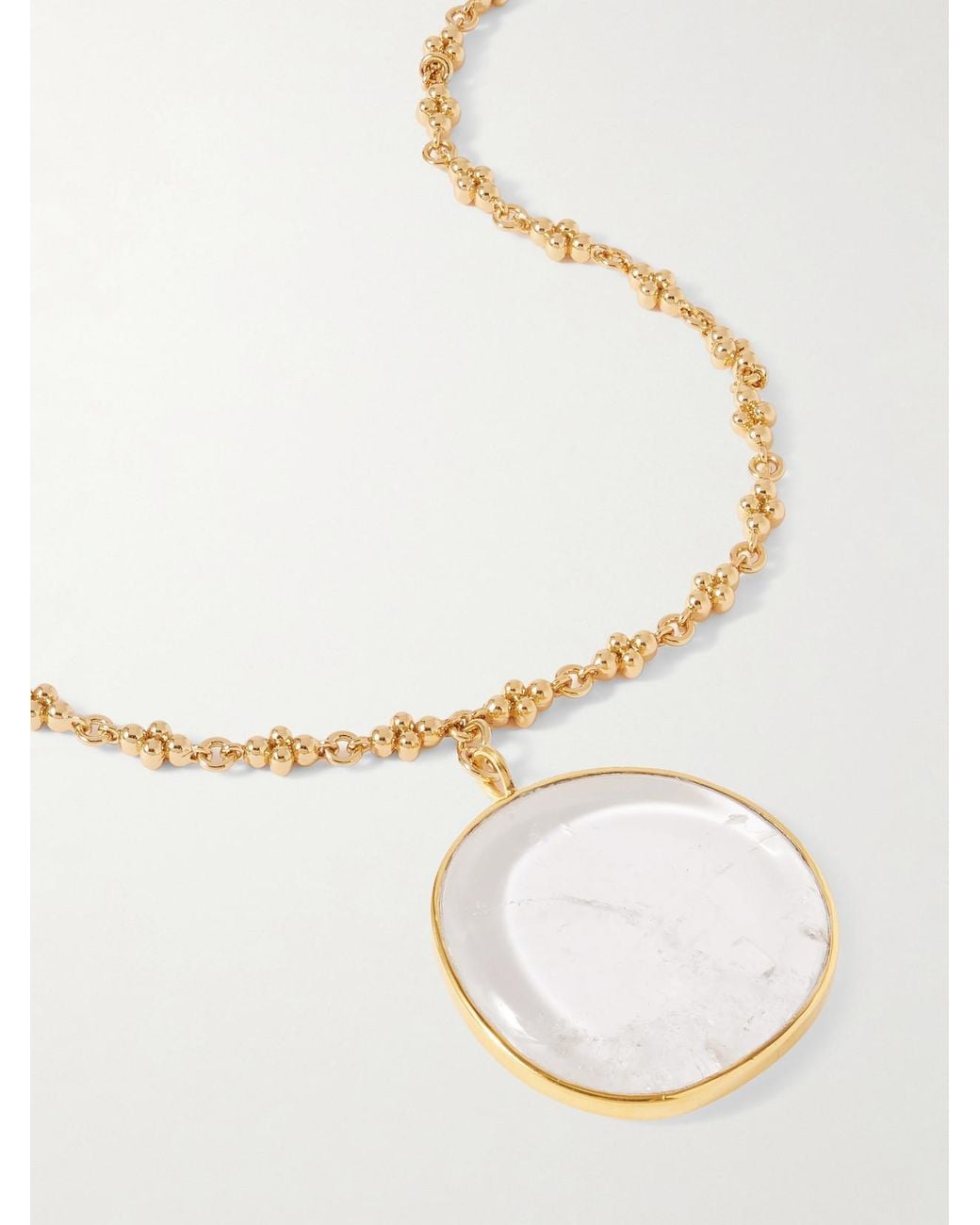 Tohum Design White Plated Quartz Necklace