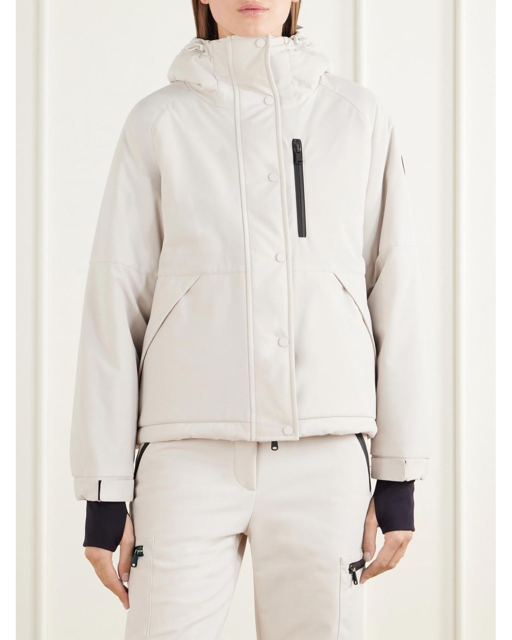 Brunello Cucinelli Natural Hooded Padded Shell Ski Jacket