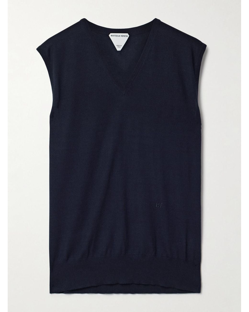 Bottega Veneta Blue Cashmere-Blend Vest