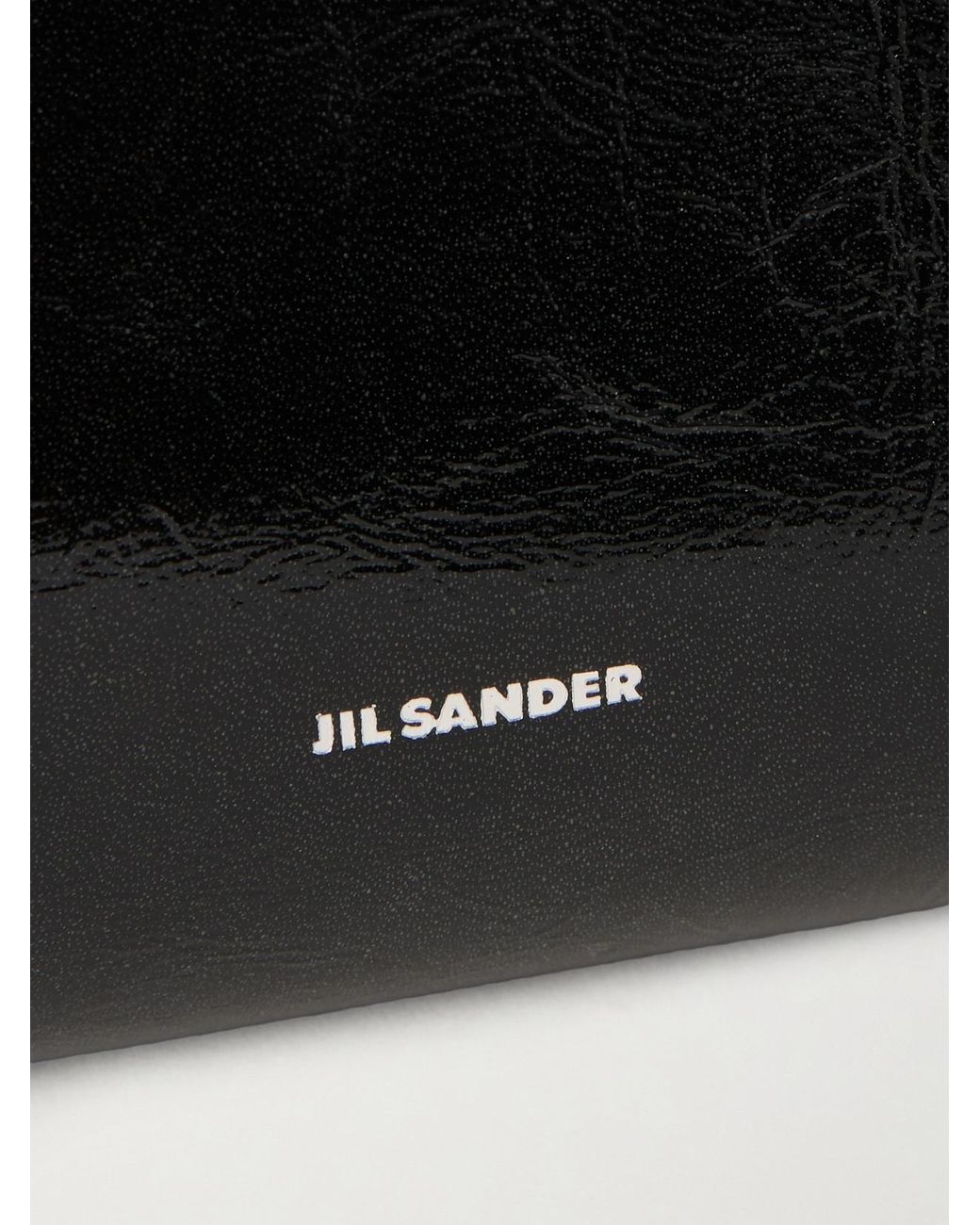 Jil Sander Black Goji Pillow Small Crinkled-Leather Shoulder Bag