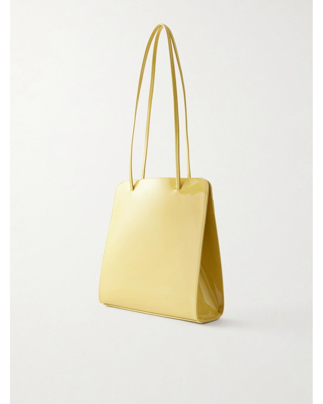 Faune Yellow Lisse Patent-Leather Shoulder Bag