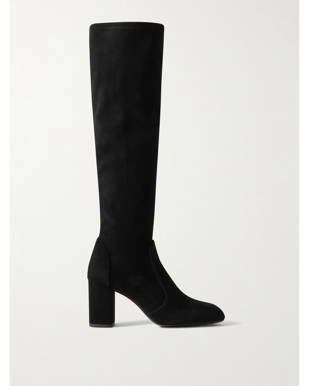 Stuart Weitzman Black Lucie Suede Knee Boots