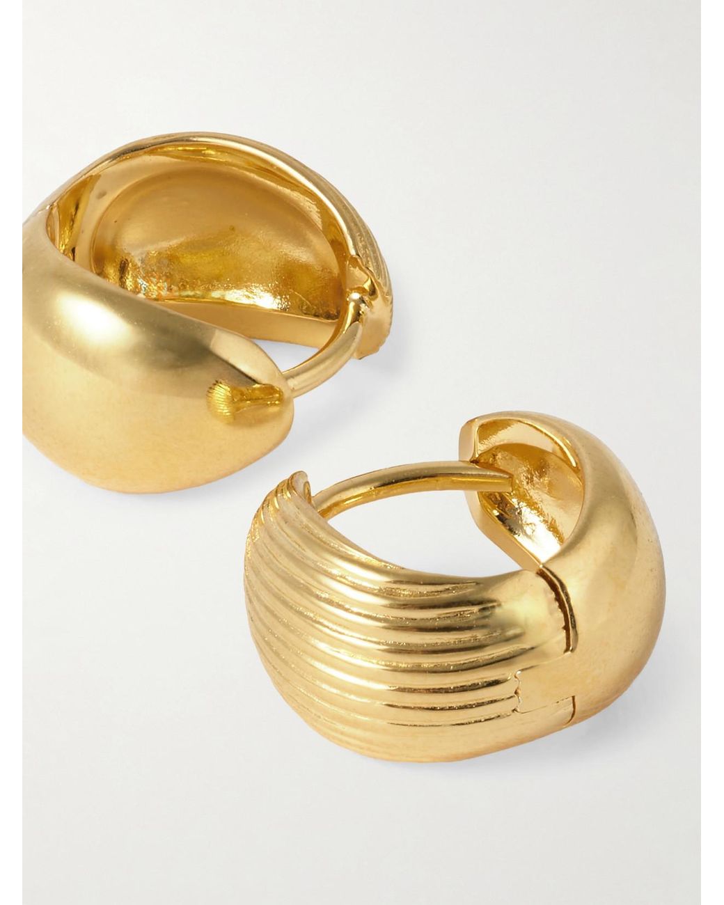 Sophie Buhai Metallic Reversible Vermeil Hoop Earrings