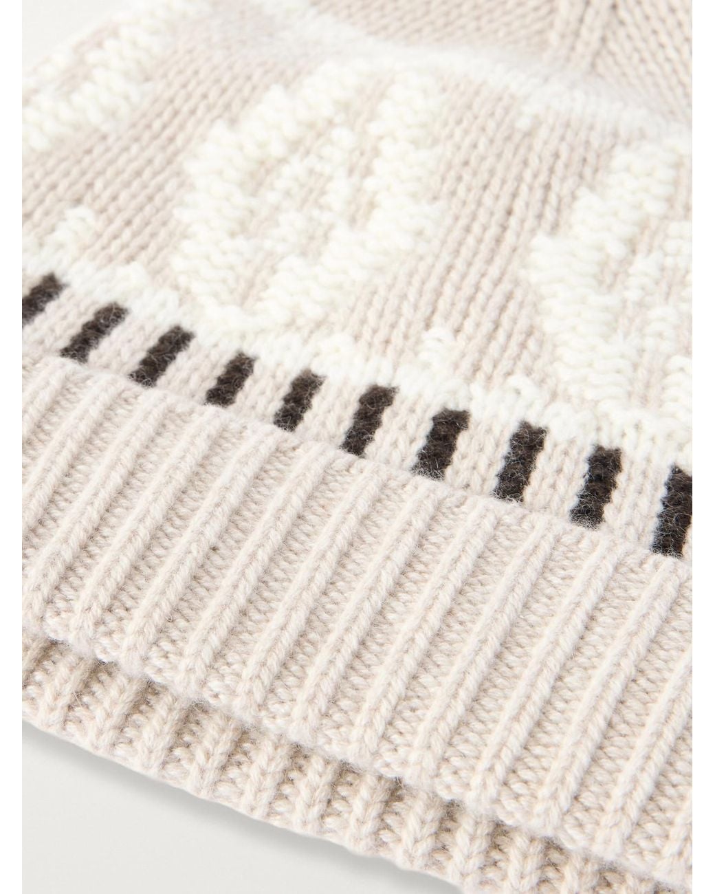 arch4 Natural Lorenz Fair Isle Cashmere Beanie