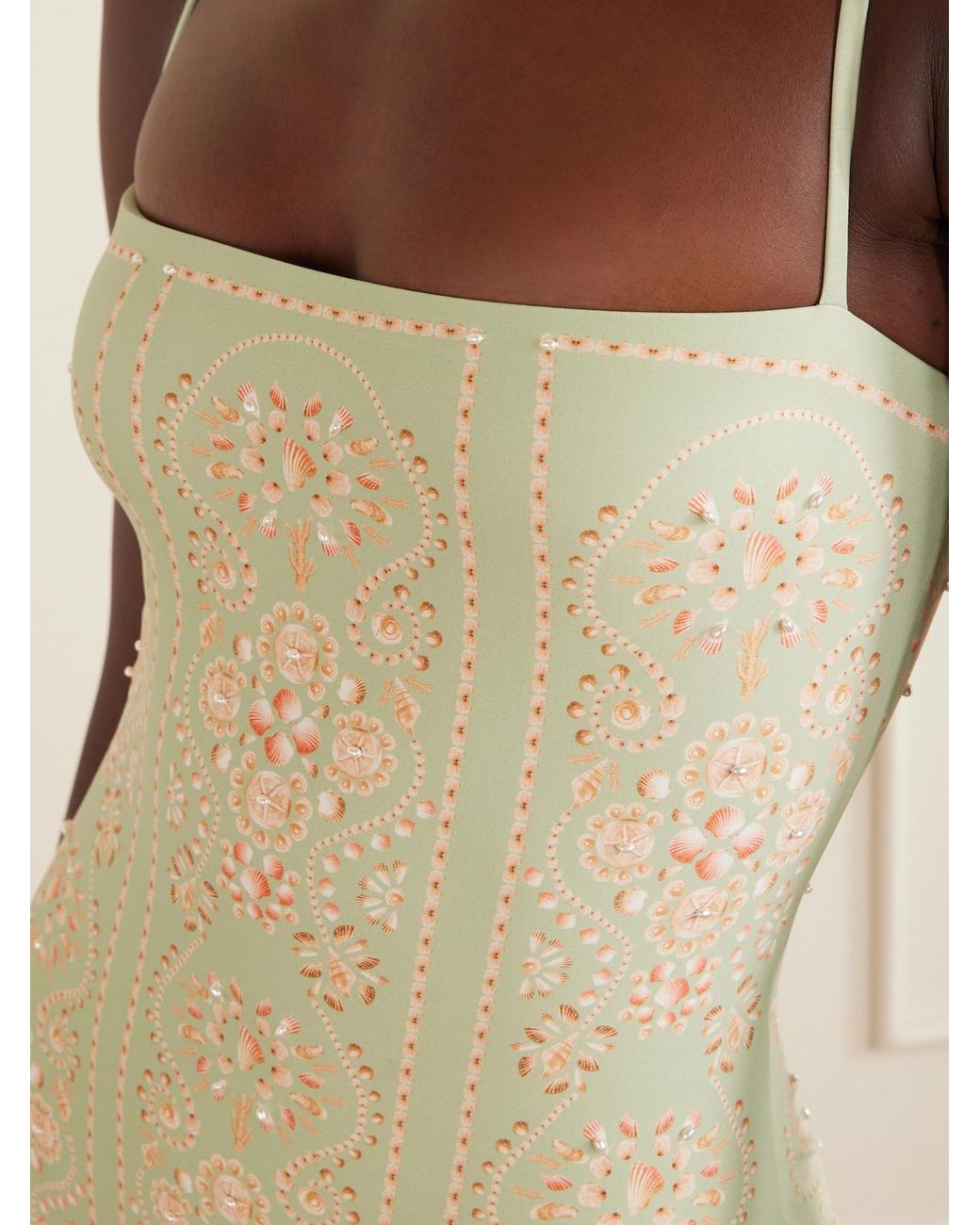 Agua Bendita Natural Durazno Playa Printed Recycled Swimsuit
