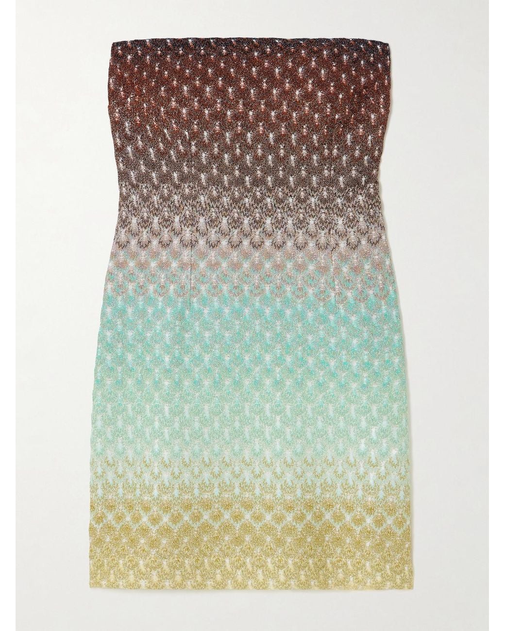Pink Missoni Dress Nordstrom Missoni Strapless Metallic Crochet-Knit Mini  Dress In Blue Lyst