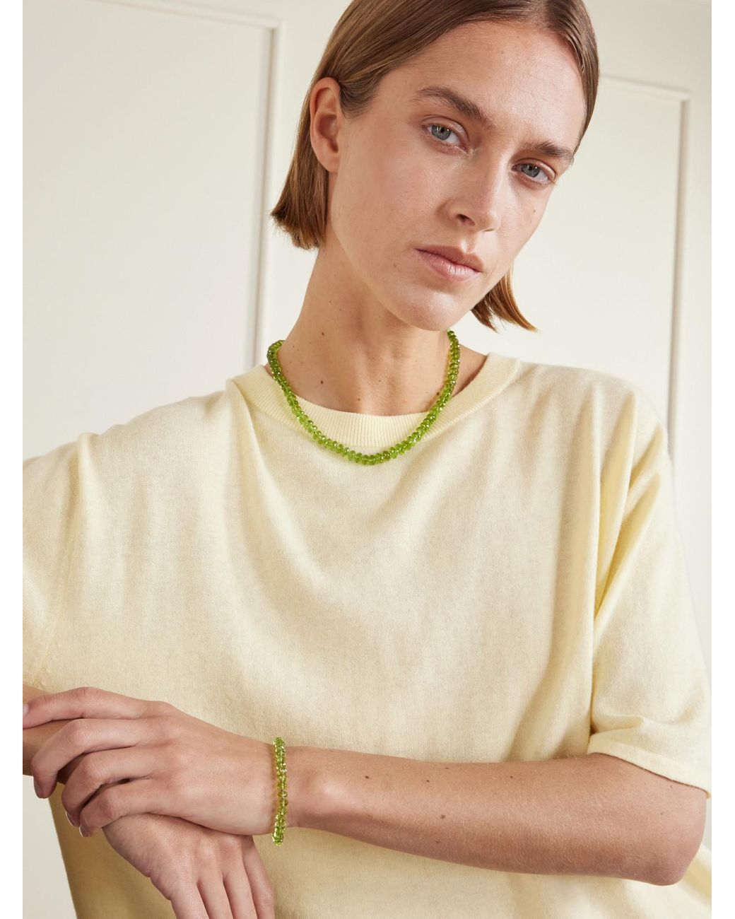 JIA JIA Metallic Oracle 14-Karat Peridot Bracelet