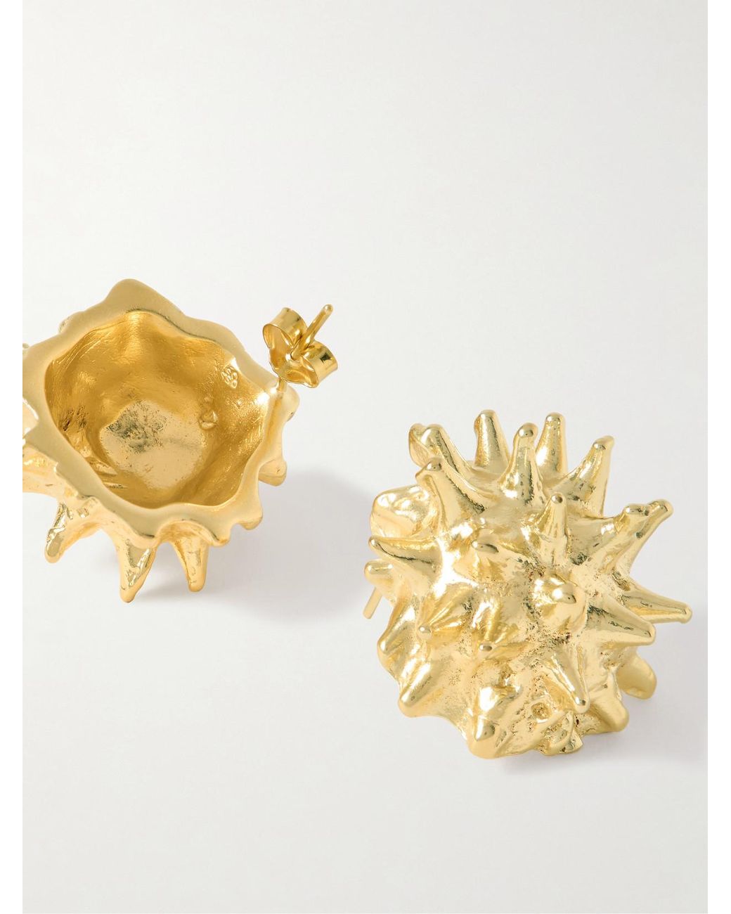 YSSO Metallic Sea Urchin Vergoldete Ohrringe