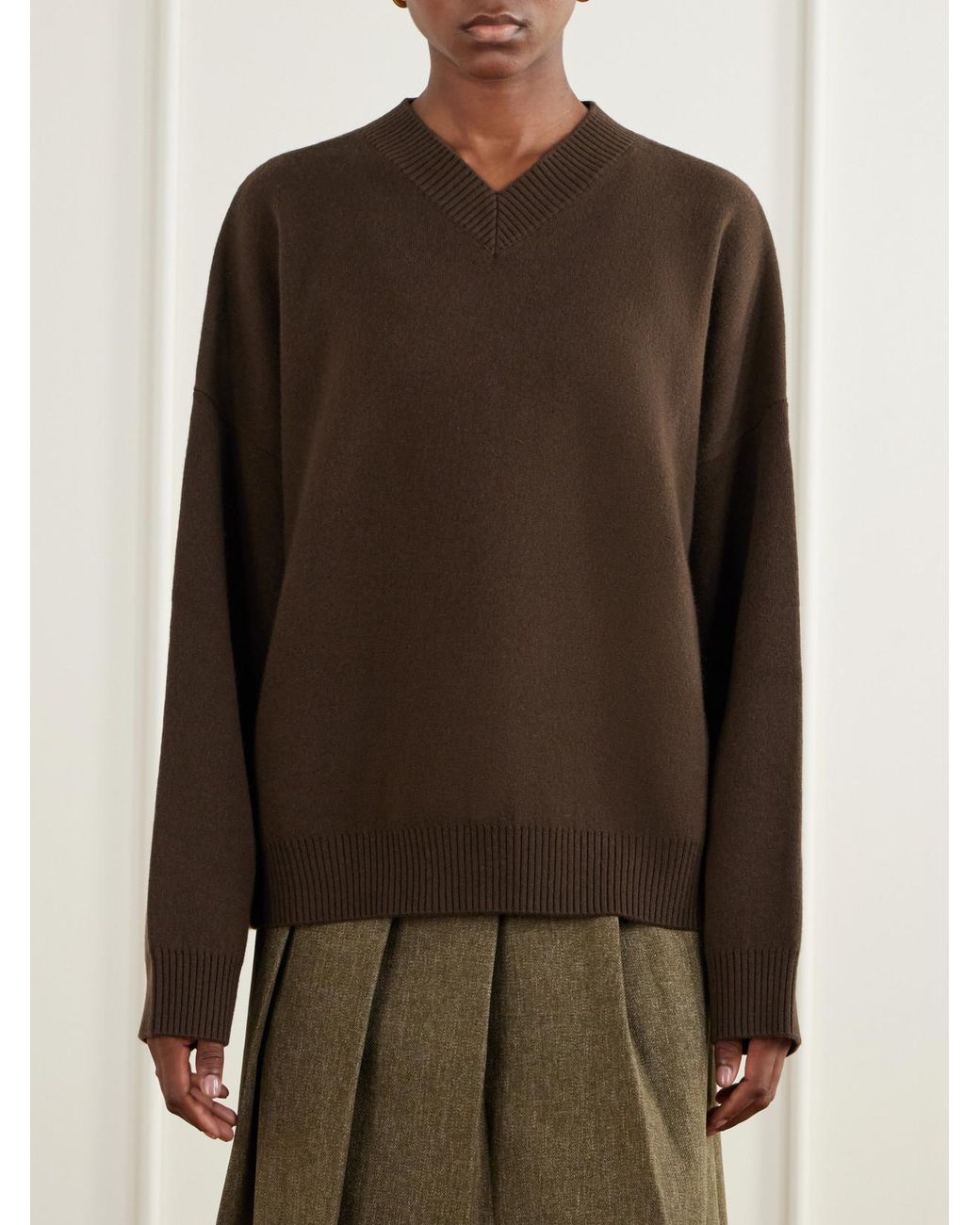 Joseph Brown Lily Cashmere-Blend Sweater