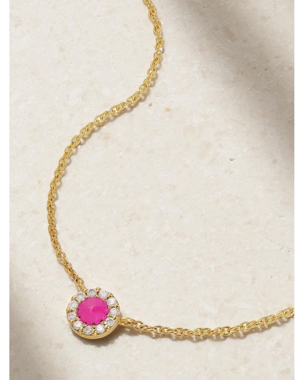 Diane Kordas Natural Evil Eye 18-Karat Diamond Necklace