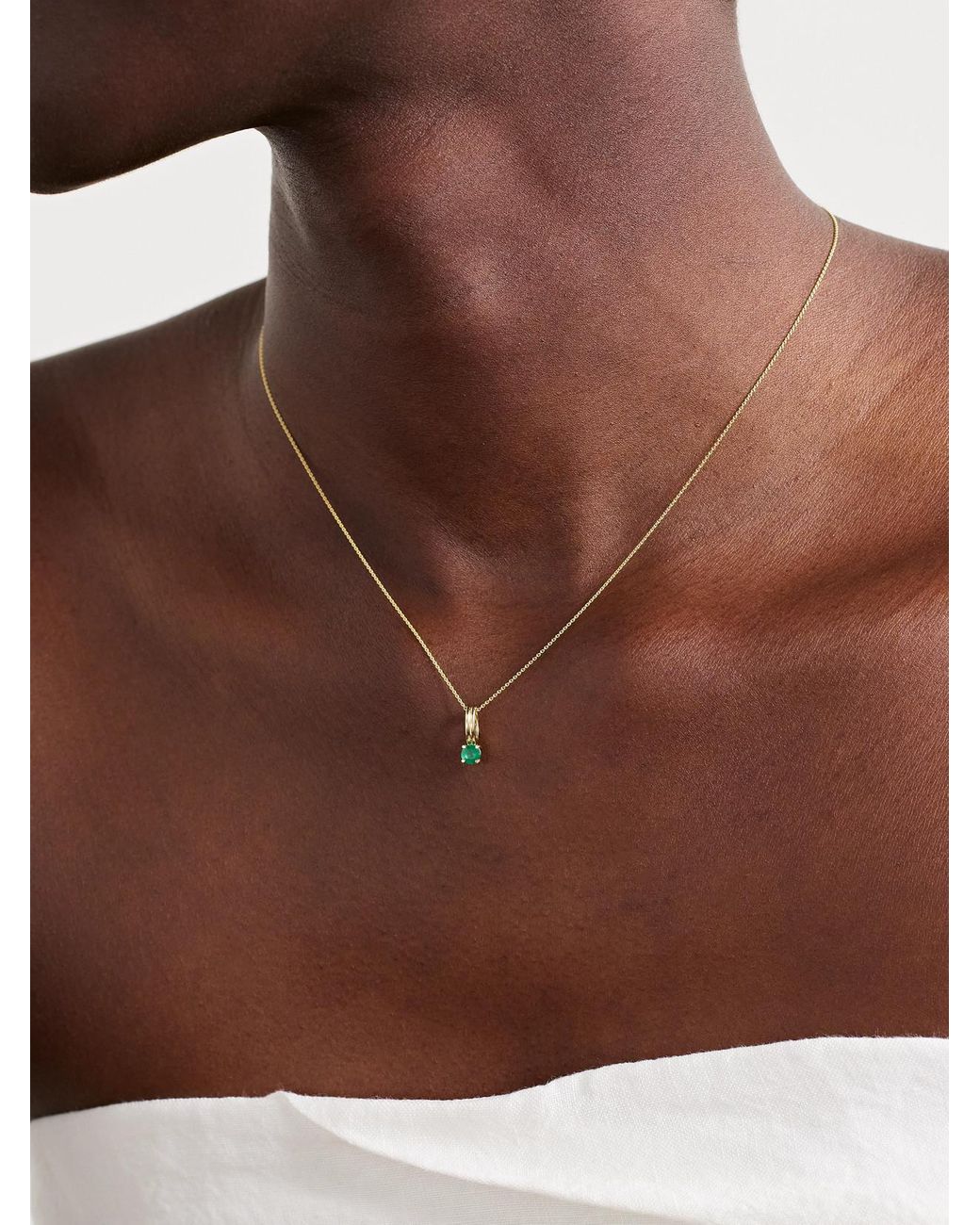 STONE AND STRAND Natural Beekman Birthstone 14-Karat Multi-Stone Necklace