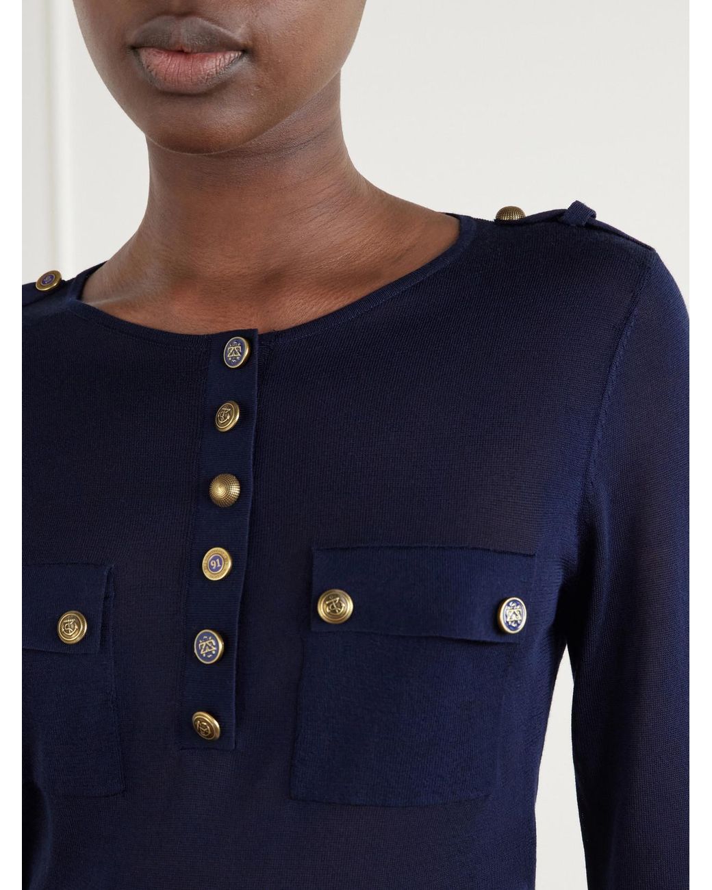 Zimmermann Blue Clash Lyocell-Blend Jersey T-Shirt