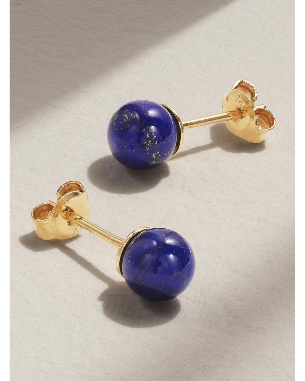 Mateo Blue 14-Karat Lapis Lazuli Earrings