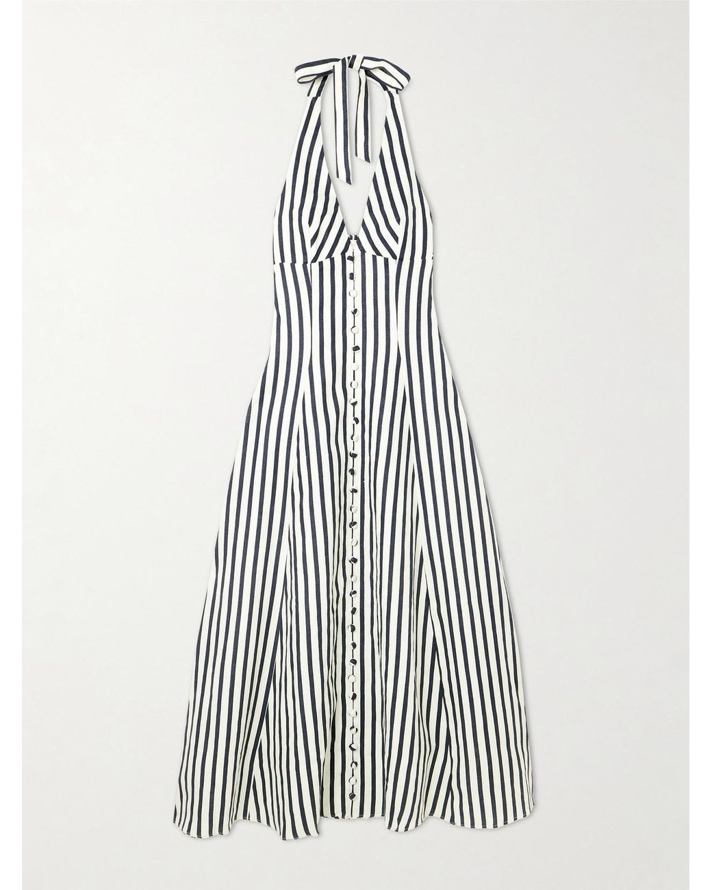 knee length dresses for ladies Shop Amora Black White Stripe SS Bias Midi Dress