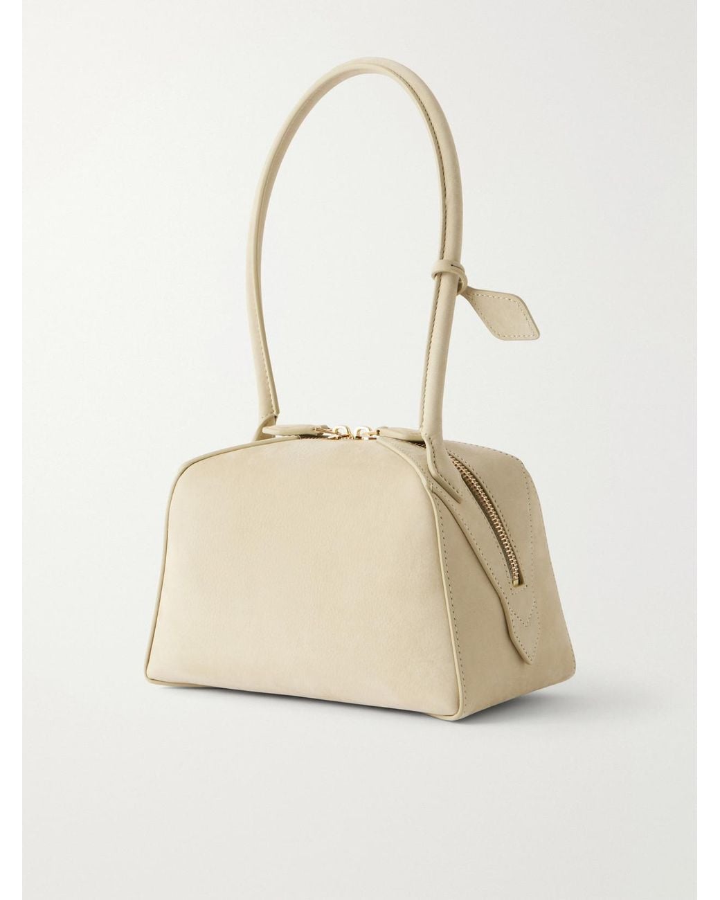 Alaïa Natural Le Bouledogue Mini Nubuck Shoulder Bag
