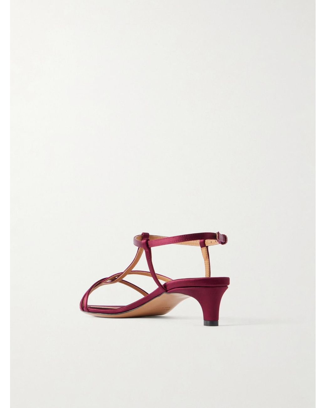 Jil Sander Red Cage Satin Sandals