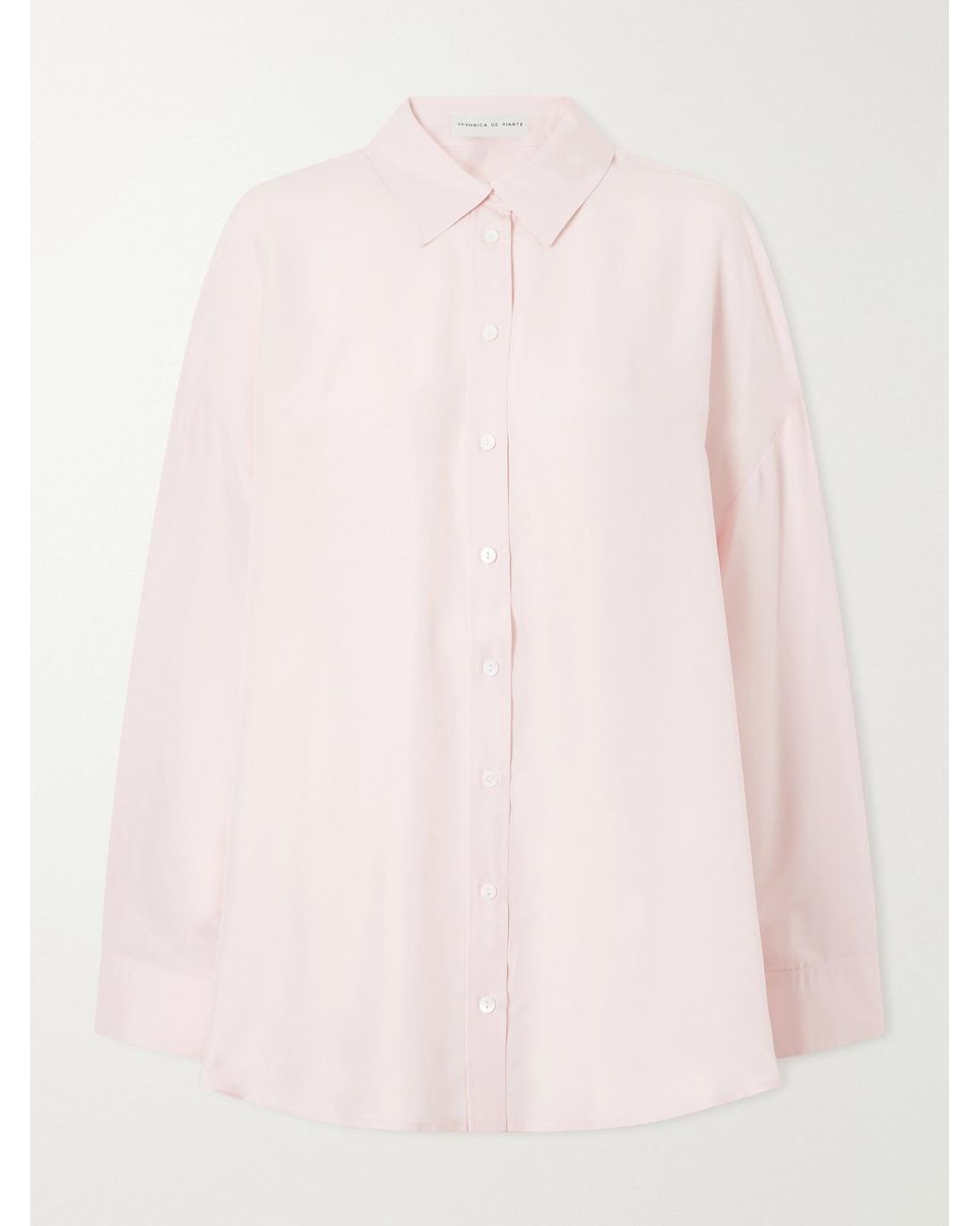 Veronica de Piante Pink Maren Silk Shirt