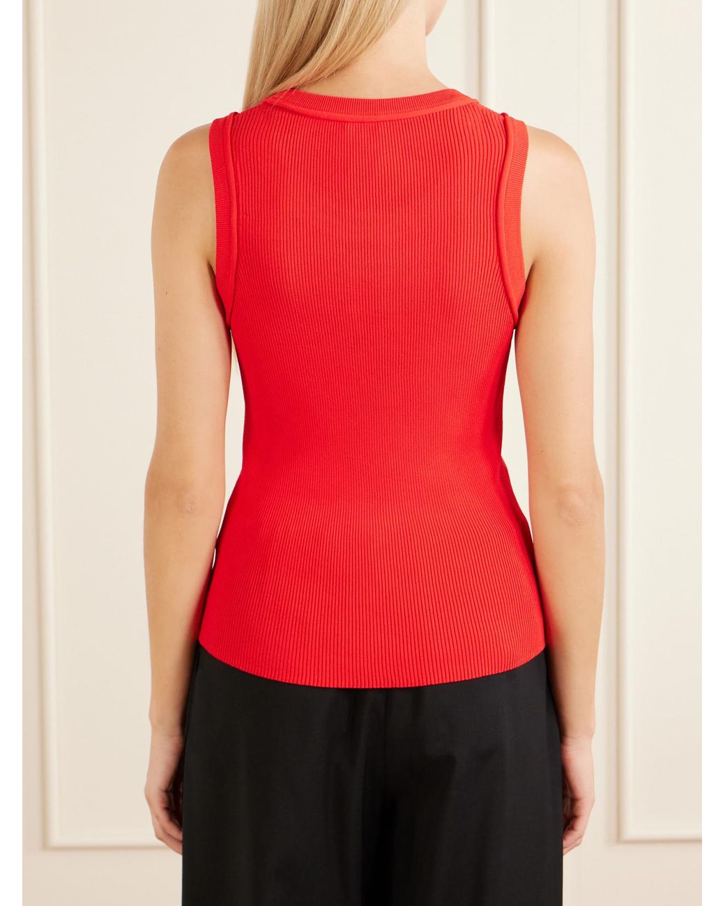 Loewe Anagram-Embroidered Ribbed Tank
