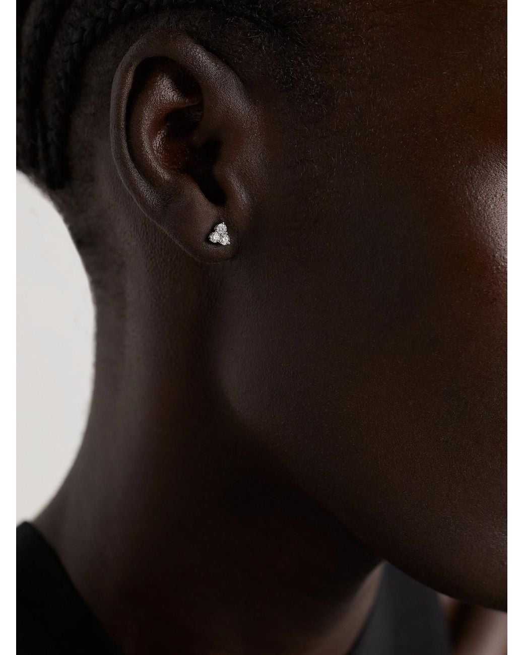 Anita Ko Natural Trillion 18-Karat Diamond Earrings