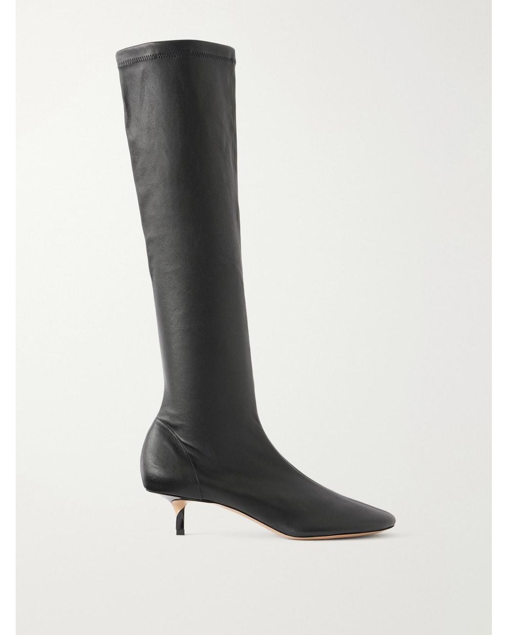 Jacquemus Black Collant 45 Leather Knee Boots