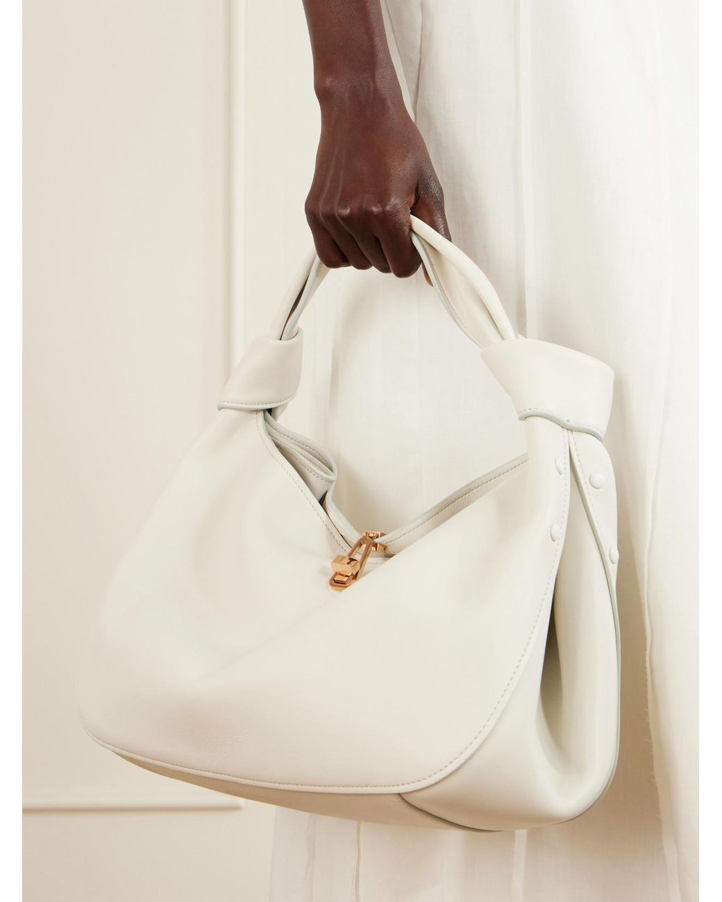 Gabriela Hearst Natural Antonia Small Leather Shoulder Bag