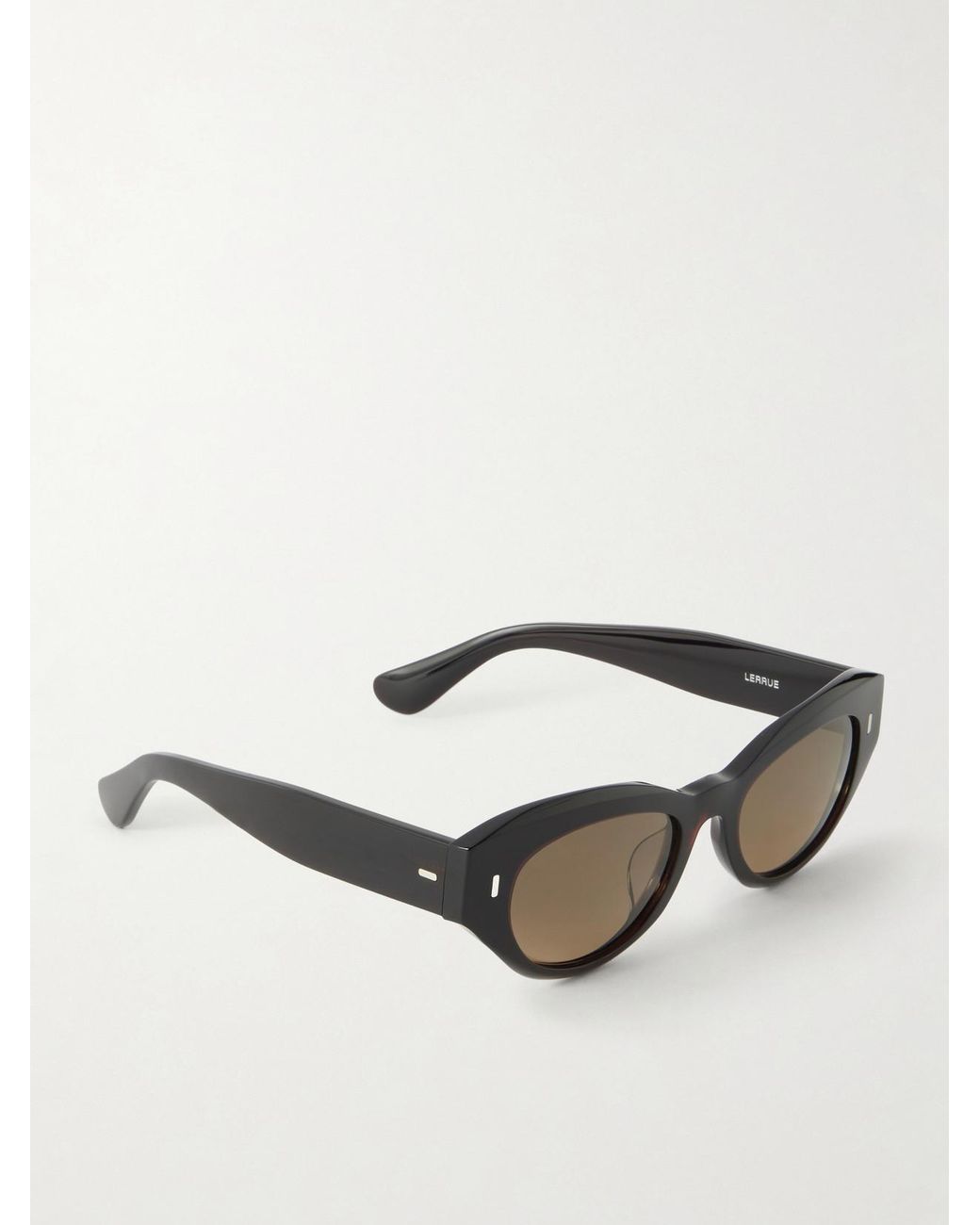 Oliver Peoples Brown Lerrue Cat-Eye Acetate Sunglasses