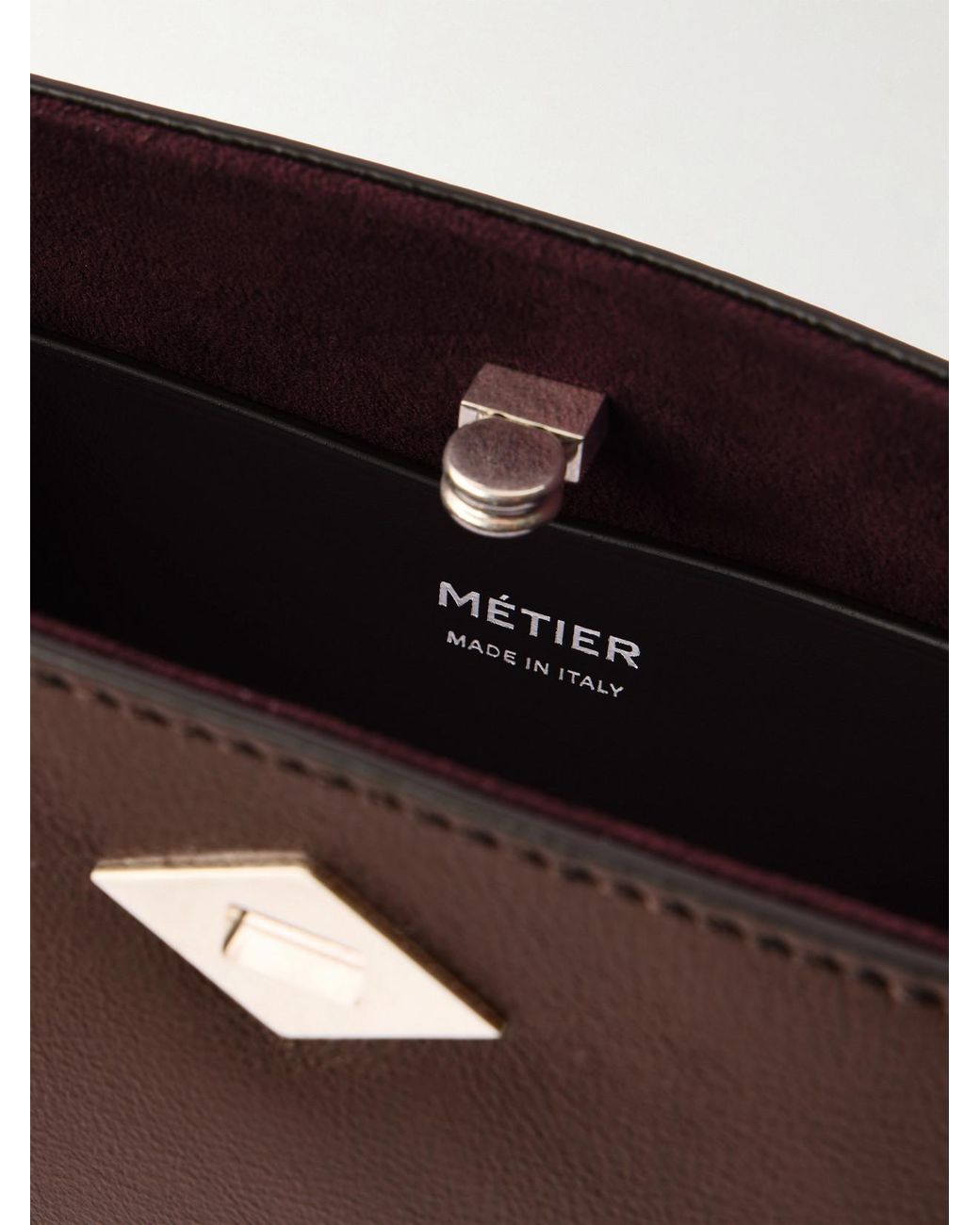 Metier Brown Ease 28 Leather Clutch