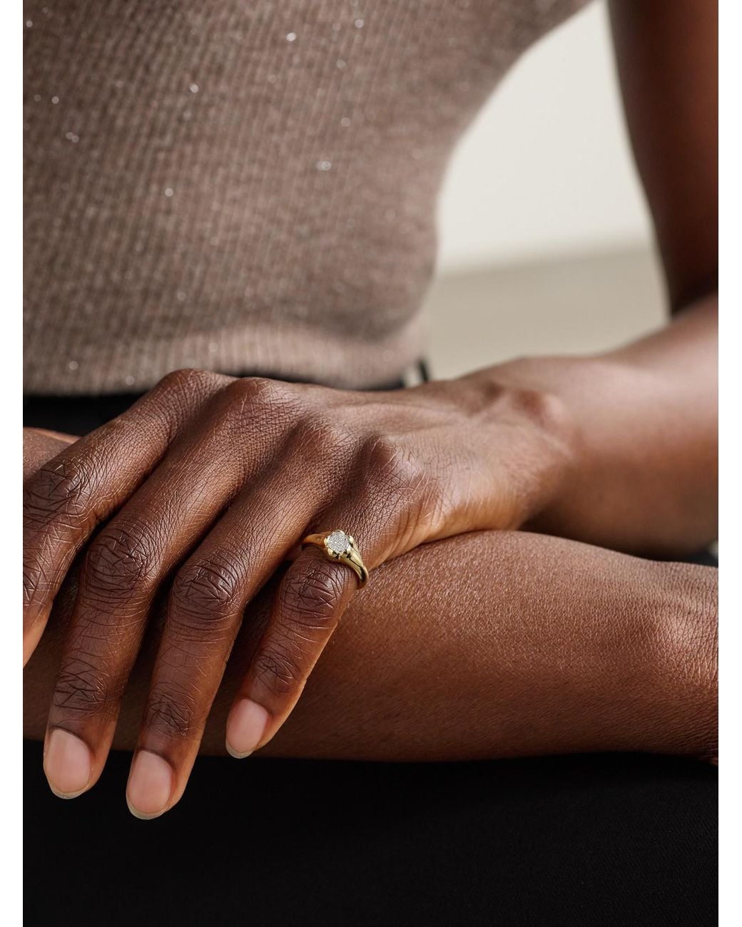 STONE AND STRAND Natural Crosby 10-Karat Diamond Ring