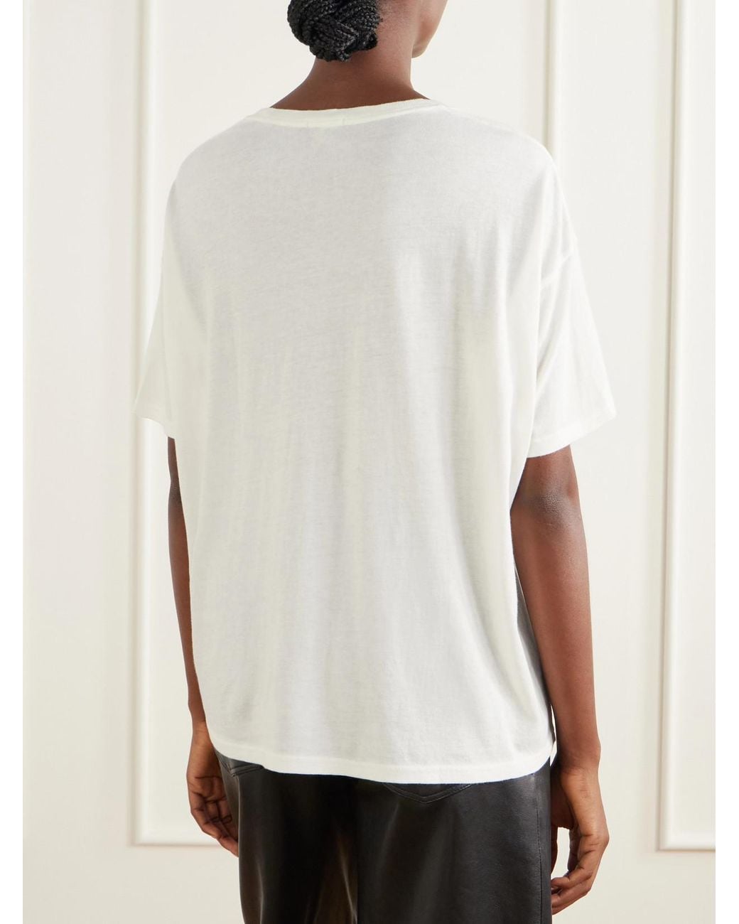 R13 Natural Whatever 13 Printed Cotton And Cashmere-Blend Jersey T-Shirt