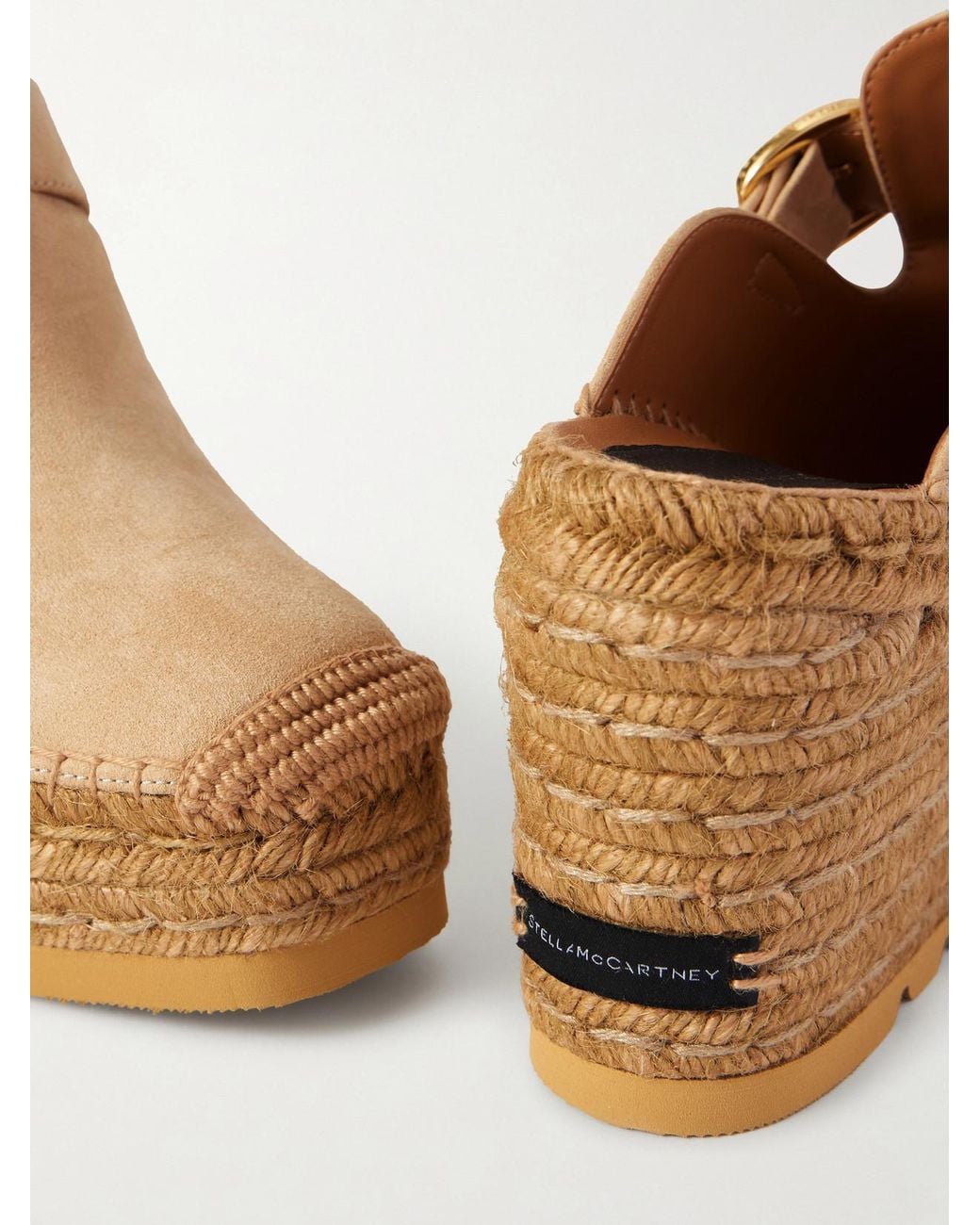 Stella McCartney Natural Gaia Espadrille Wedge Clogs