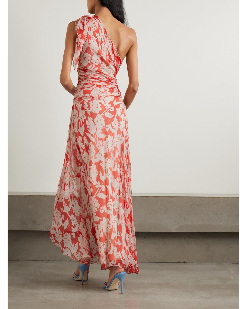 victoria beckham one shoulder draped midi dress Victoria Beckham One Shoulder Draped Midi Dress