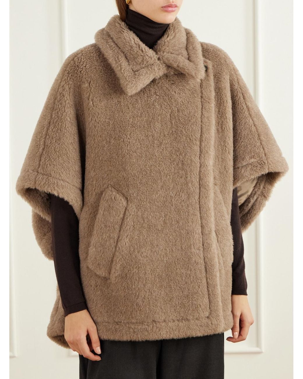Max Mara Natural Alpaca, Cashmere And Silk-Blend Cape