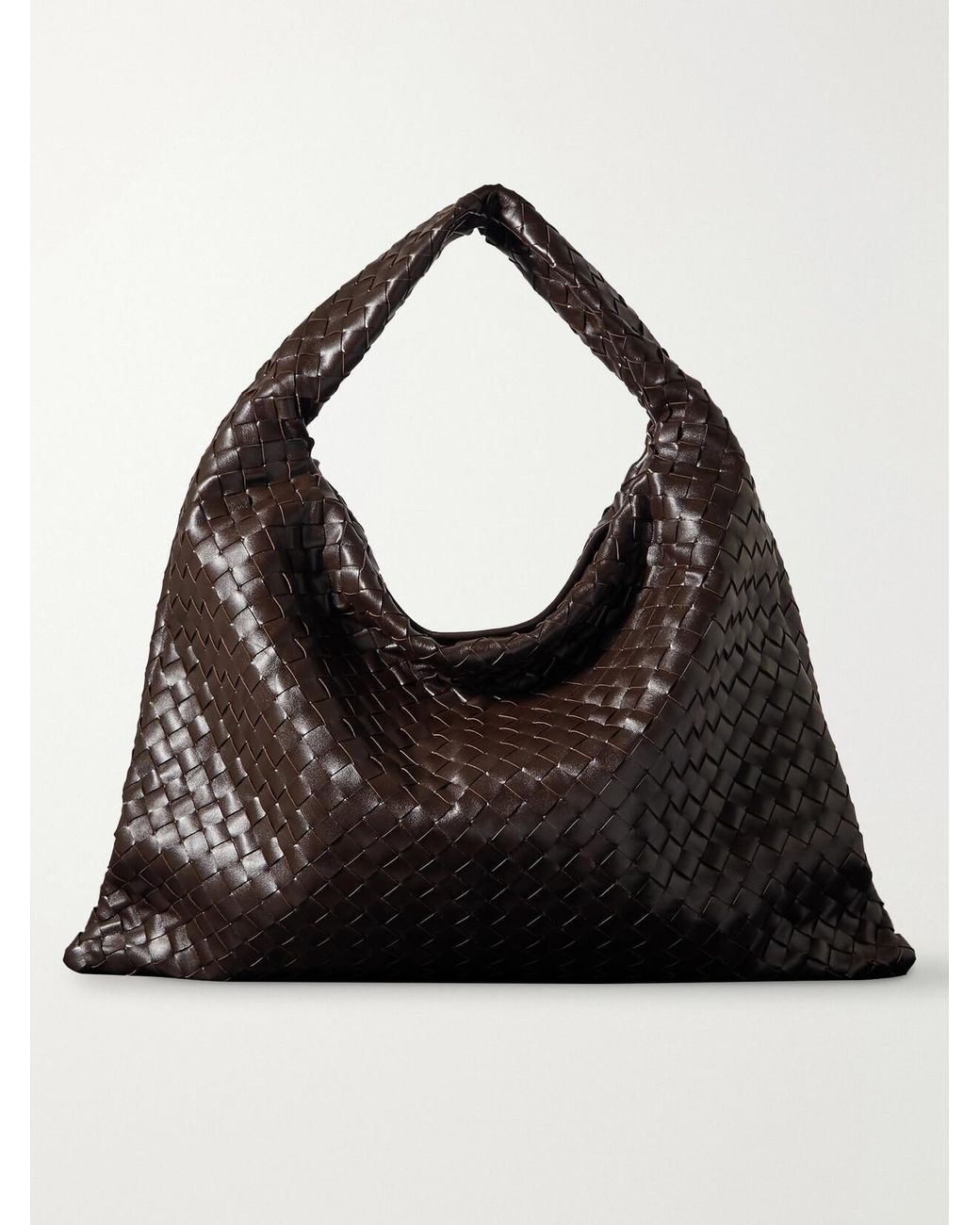 Bottega Veneta Black Hop Large Intrecciato Leather Tote