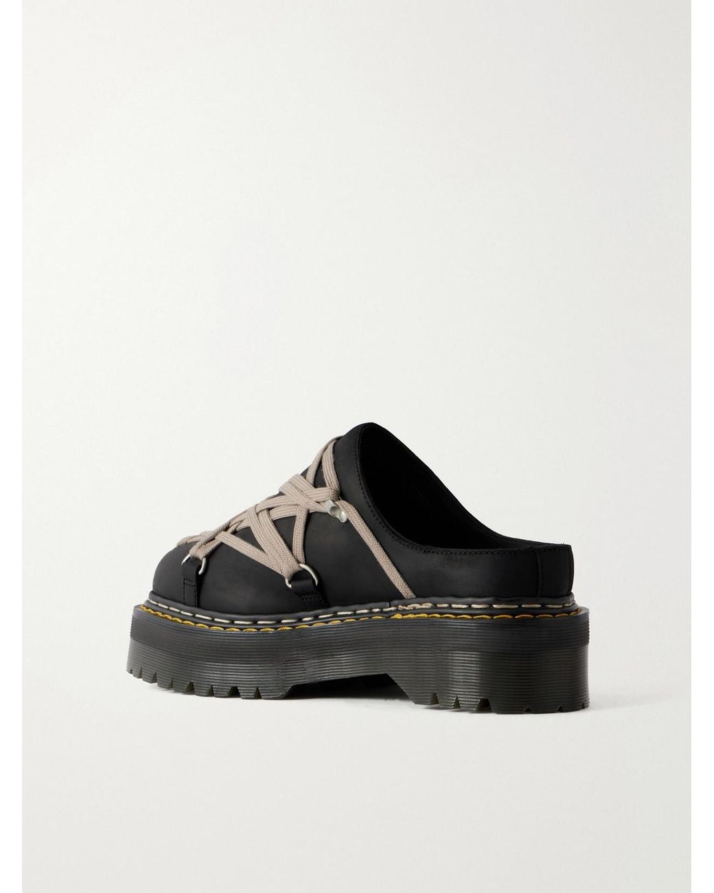 Rick Owens Black Dr. Martens Nubuck Mules