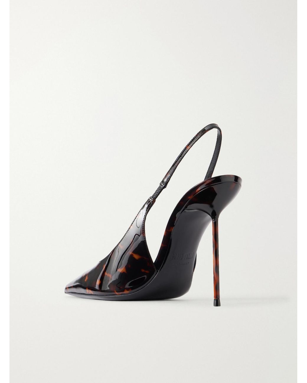 Paris Texas White Lidia 105 Patent-Leather Slingback Pumps
