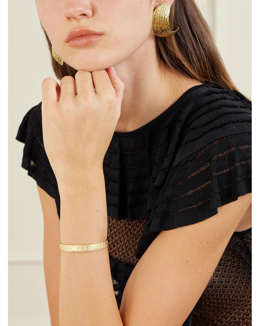 YSSO Natural Broken Shell-Plated Earrings