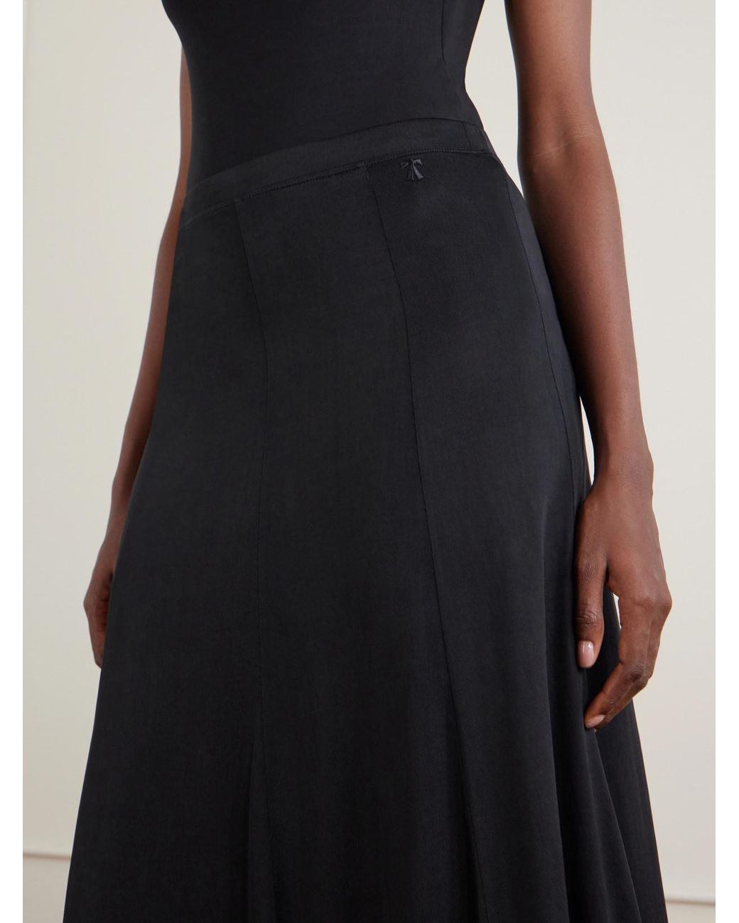 The Park Black Olivia Flowy Lyocell Maxi Skirt