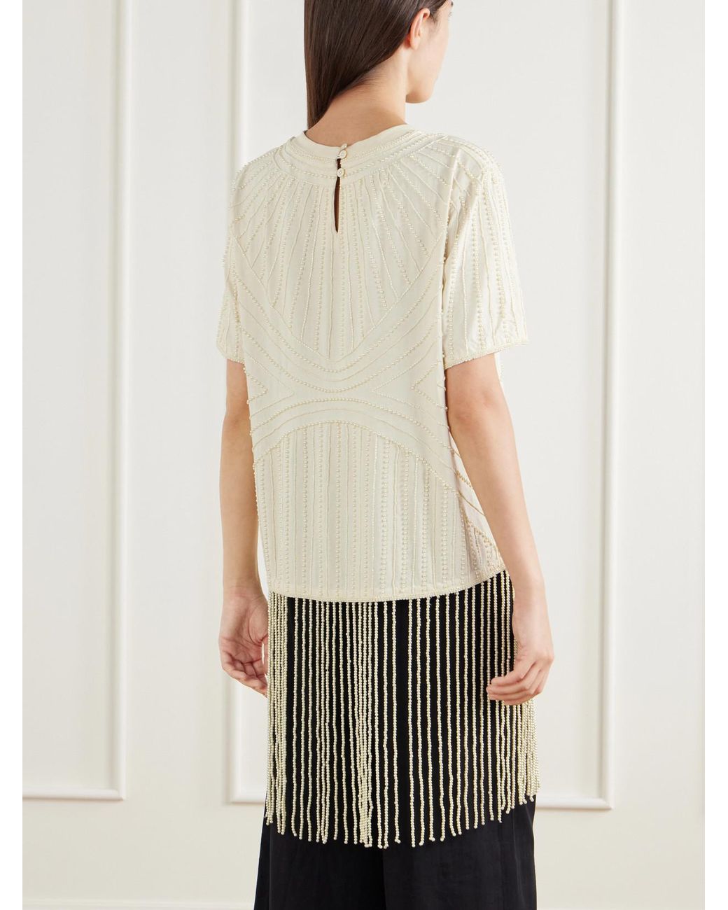 Sea Natural Carlotta Embellished Cotton Blouse