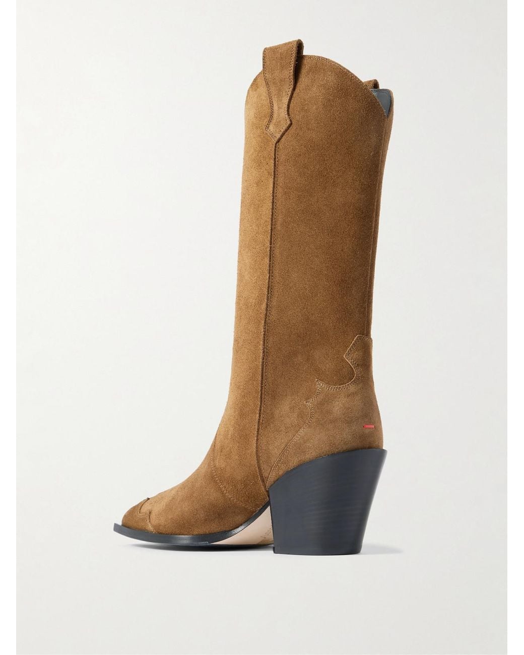 Aeyde Brown Ariel Suede Knee Boots