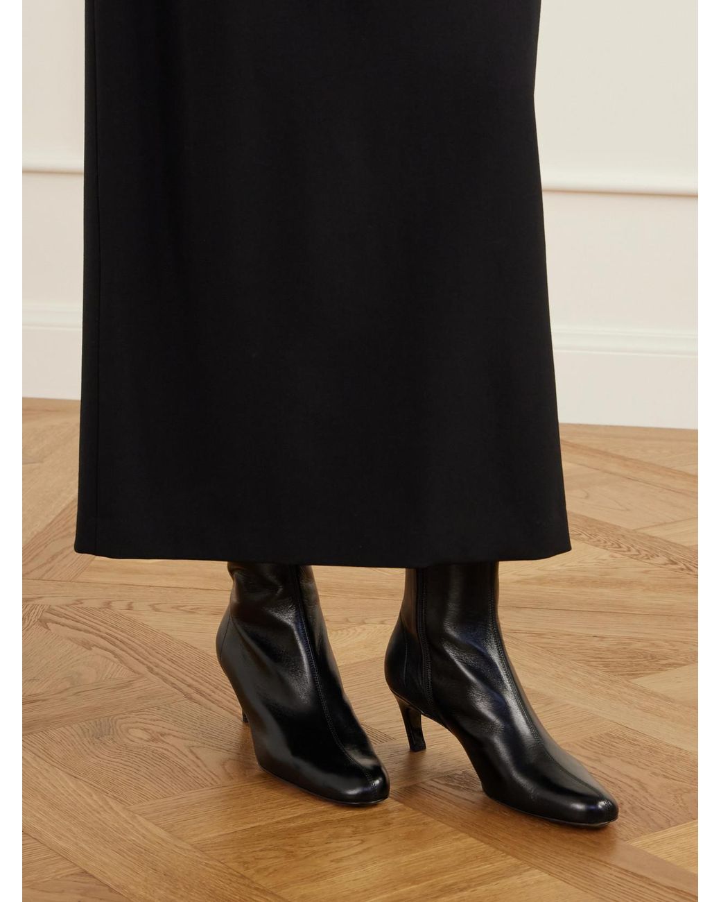 Proenza Schouler Black Uma Leather Ankle Boots
