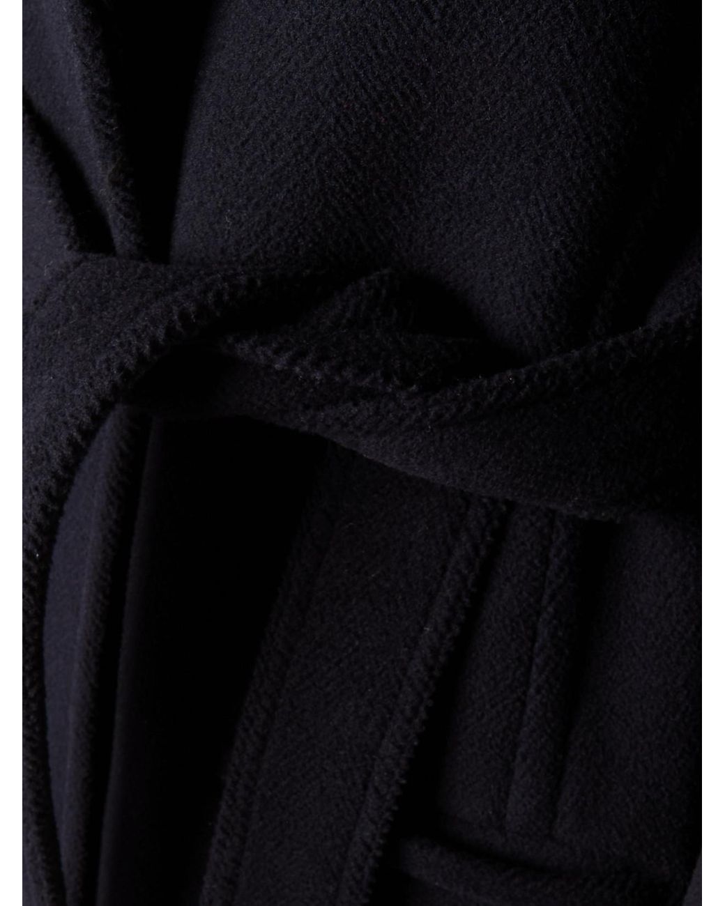 Alaïa Black Belted Wool Coat