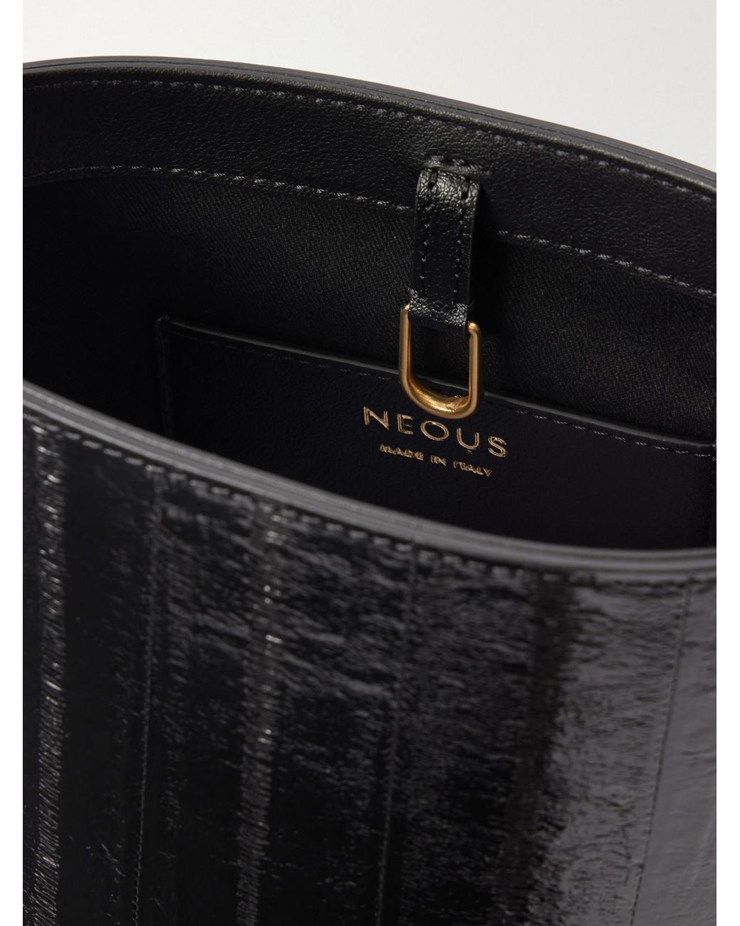 Neous White Pardalis 2.0 Eel-Effect Leather Shoulder Bag