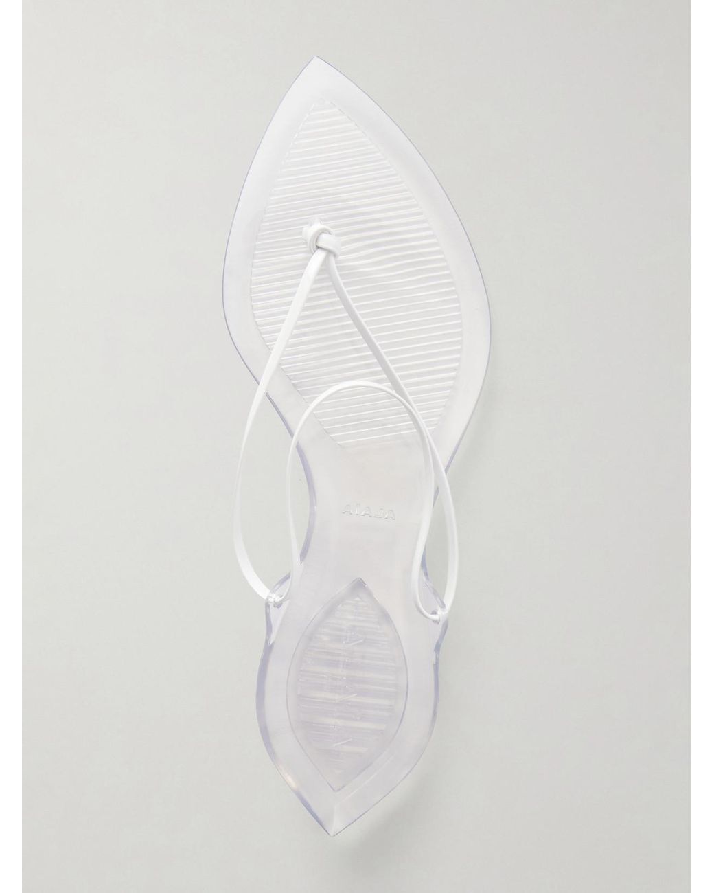 Alaïa White Invisible Jelly Sandals