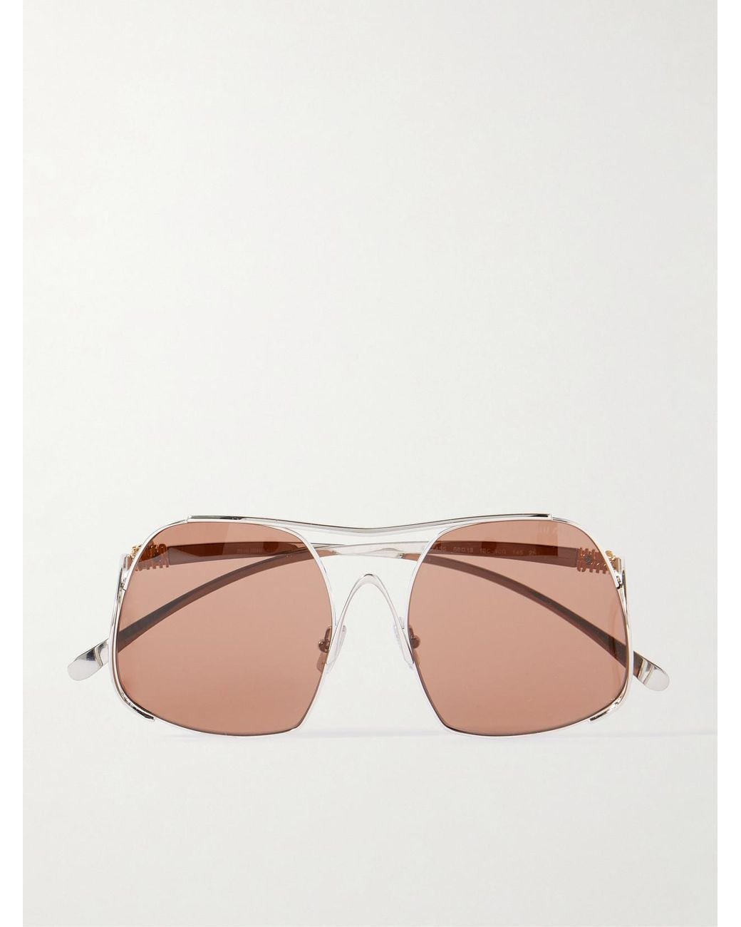 Miu Miu Pink Square-Frame-Tone Sunglasses