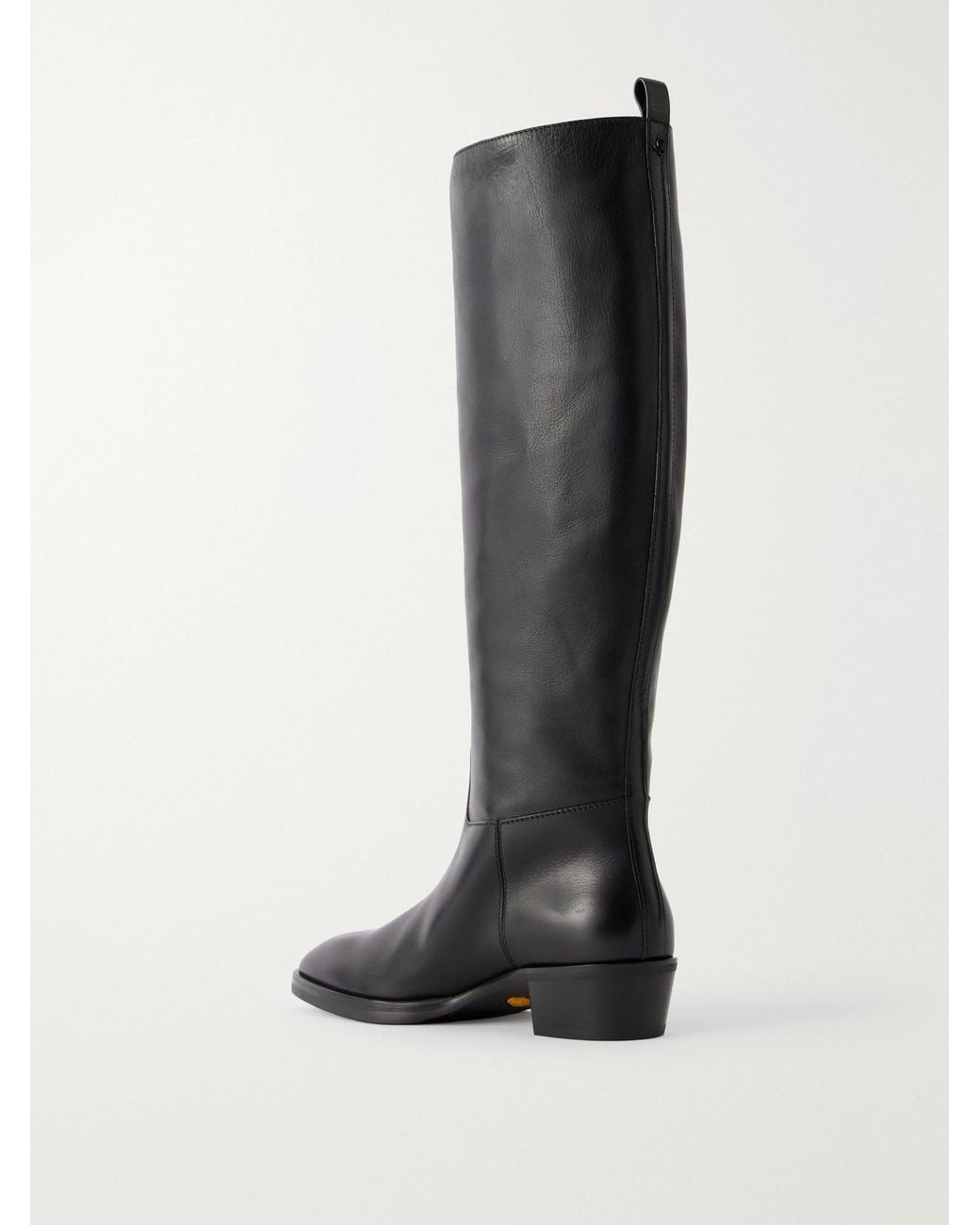 Jimmy Choo Black Mave 45 Leather Knee Boots